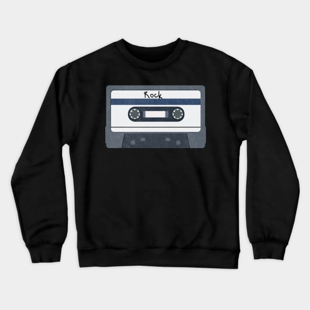 Rock Cassette Crewneck Sweatshirt by EmeraldWasp